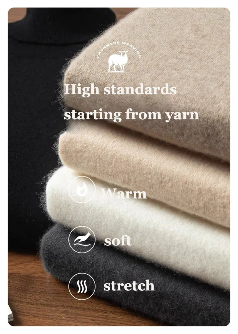 Pull col Roulé Homme Premium- Style Élégant