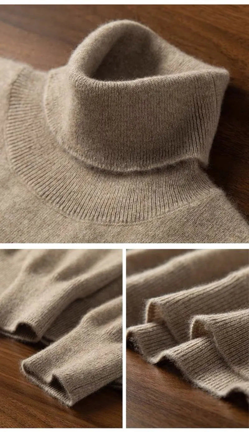 Pull col Roulé Homme Premium- Style Élégant